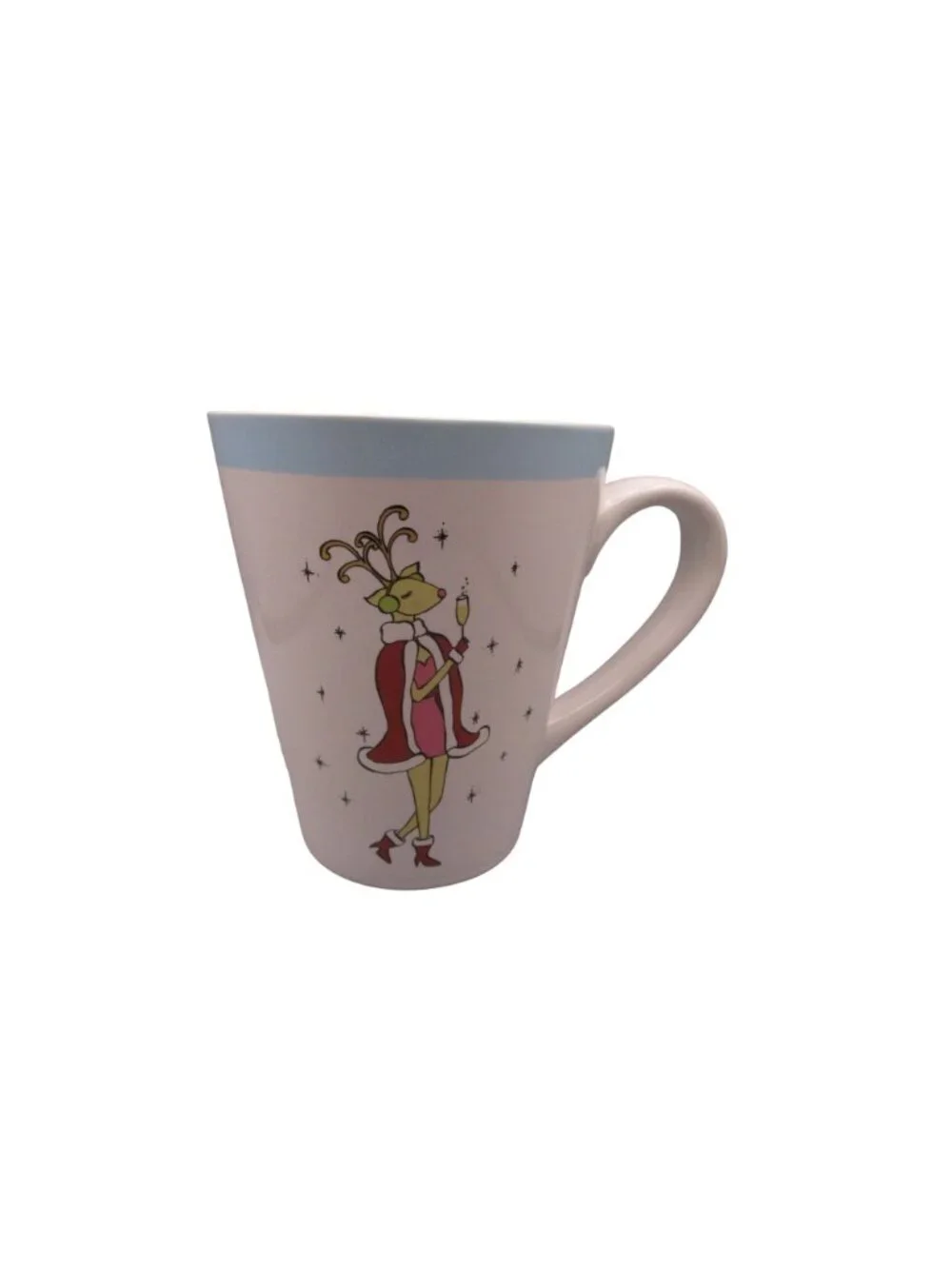 Festive Reindeer Girls Christmas Mugs Four Rosanna In Original Box Fun Holiday N